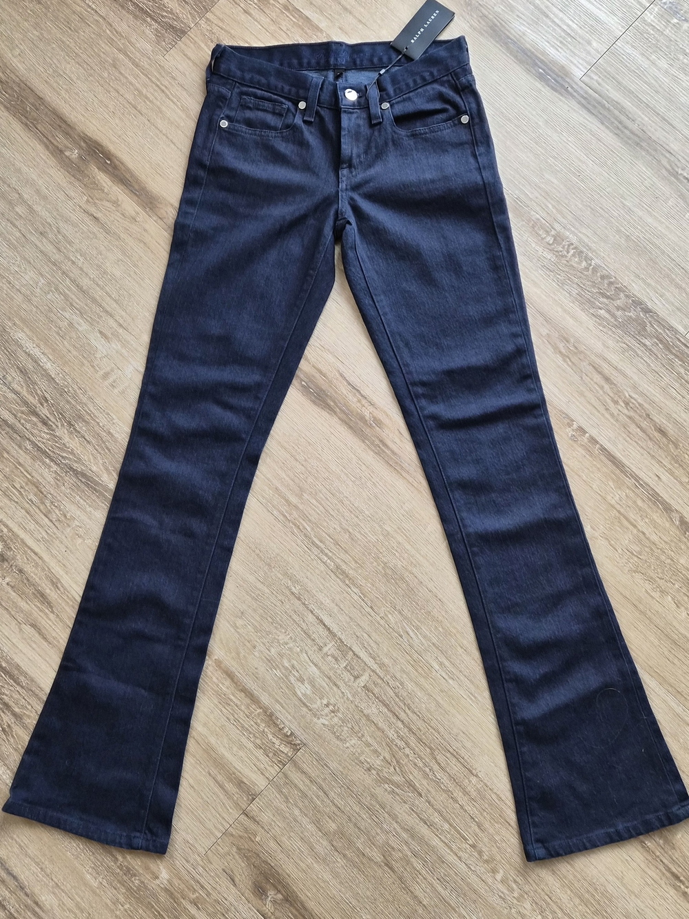NWT Ralph Lauren Slim Flare Dark Wash Jeans 25 Imperfections Y2k